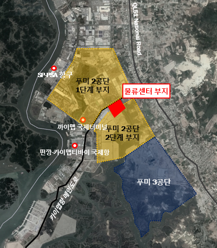 베트남 물류센터 개발사업 부지 위치(자료제공=희림종합건축사사무소)