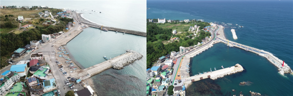 경북 경주 수렴항 어촌300사업 전후 모습/해수부
